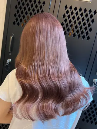 ロング カラー 透明感ミルクティー✨ 西澤 ジュンヤのヘアスタイル