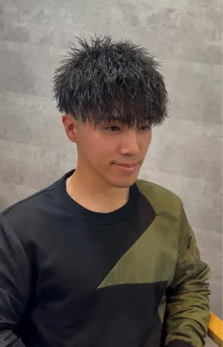 パーマ メンズ Bleachi 大宮West所属・鈴木拓也 メンズカットのヘアスタイル