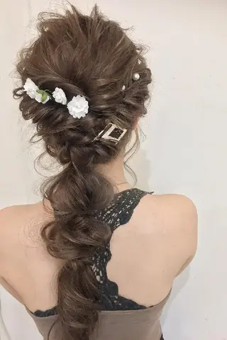 ヘアアレンジ 韓国特化エクステ🟨 エクステのヘアスタイル