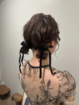 ミディアム カラー ヘアアレンジ hibiki/セット /透明感カラーのヘアスタイル