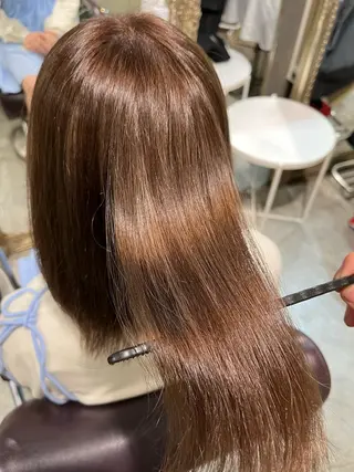 ミディアム カラー フェザーパーマ🌙 毛流れ yuzukiのヘアスタイル