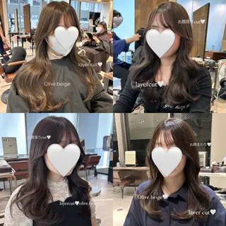 ロング カラー 🍼顔周りカット/ レイヤー/小川華奈のヘアスタイル