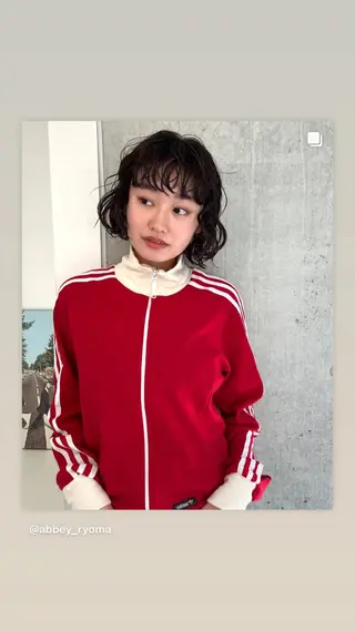 ミディアム パーマ 石倉 龍馬のヘアスタイル