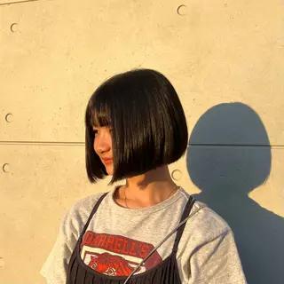 ショート ボブパーマ/レイヤー カット/KINAMIのヘアスタイル