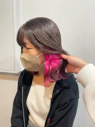 ミディアム カラー Cielro【 シェイロ 】所属・Cielro/ダブル カラー/西田咲希のヘアスタイル