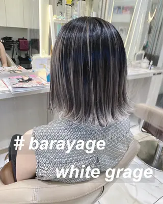 ミディアム カラー 山崎俊輔/髪質改善 /バレイヤージュのヘアスタイル