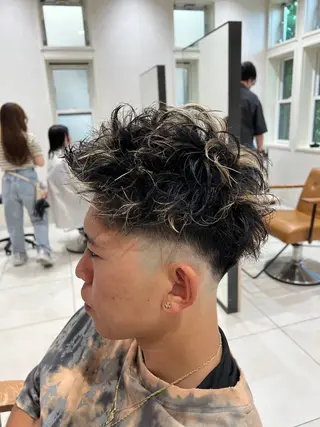 メンズ レディースショート/ メンズパーマ/足立のヘアスタイル