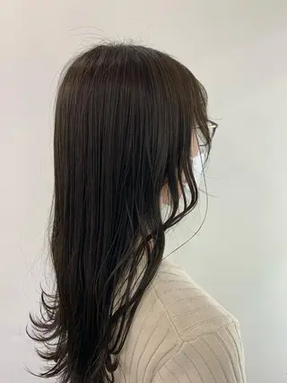 ロング カラー 新宿/小顔レイヤー/ 顔まわり/西慶太朗のヘアスタイル