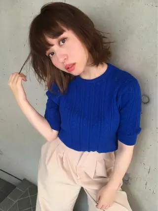 ミディアム カラー Lumderica(ラムデリカ)所属・横浜/元町/石川町 ラムデリカYUKAのヘアスタイル