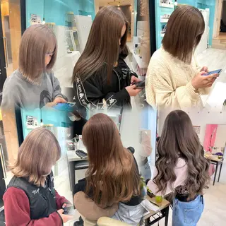 ロング カラー ハッシュカット レイヤー池袋のヘアスタイル