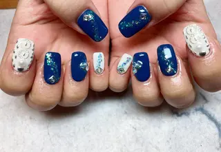 ネイル ネイルリボン 受付スタッフのネイルデザイン