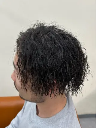 パーマ メンズ 梅田/メンズパーマ /短髪/田中崇奨のヘアスタイル