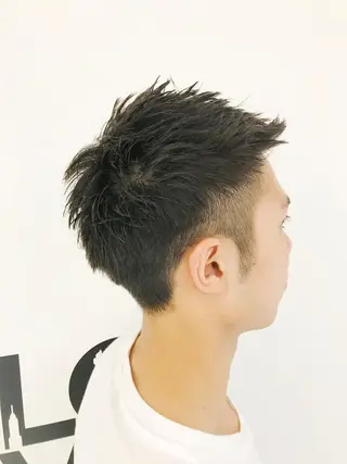 ショート ヘアアレンジ メンズ 赤み消しカラー /透明感カラー 上長のヘアスタイル