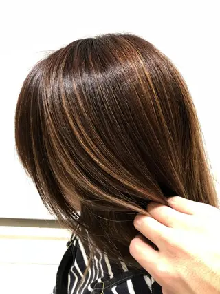 ミディアム 福元 保雄のヘアスタイル
