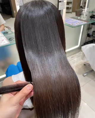 セミロング 美髪×縮毛矯正 水上真由美😘のヘアスタイル