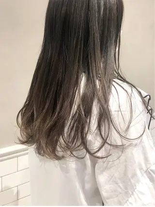 ロング カラー ヘアアレンジ cie所属・ボブ/ミニボブ 透明感カラーkadoのヘアスタイル