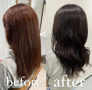 セミロング カラー eins.hair所属・過去一の柔髪ヘア 🌿einshairのヘアスタイル