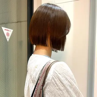 ミディアム カラー ボブ/くびれボブ/ 髪質改善/Ru-kaのヘアスタイル