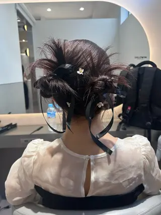 ヘアアレンジ SALOWIN 新宿三丁目me+所属・レイヤー/ボブ/ パーマ/HARUKAのヘアスタイル