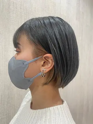 ショート カラー 顔周りレイヤーカット 髪質改善代表西村功平のヘアスタイル