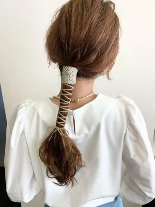 ヘアアレンジ HAIR MAKE Riza所属・谷口 弥生のヘアスタイル