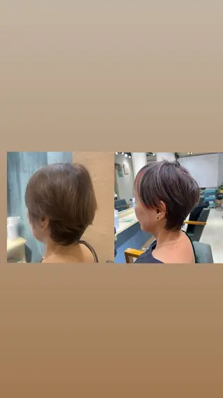 ショート カラー たけかわ みずきのヘアスタイル