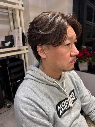 ミディアム カラー メンズ Dxxxx III所属・女性目線の大人 メンズ*Ayakaのヘアスタイル