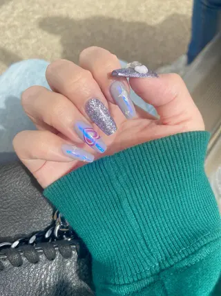 ロング ネイル 山崎 怜のネイルデザイン