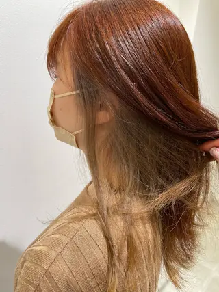 ミディアム 由比藤理子 ブリーチカラー🌈のヘアスタイル