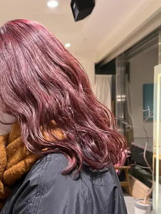 セミロング カラー ヘアアレンジ HOM所属・HOM chisaのヘアスタイル