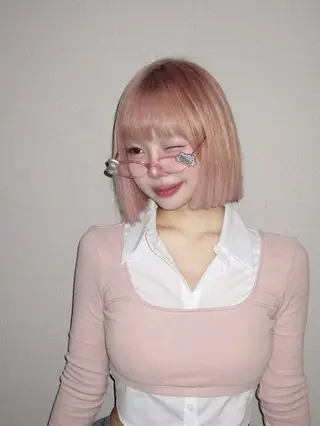 ショート ボブ.顔周りカット カット/ユキカのヘアスタイル