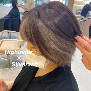 ショート カラー プルエクステ/インナ ーカラー🦊はるなのヘアスタイル