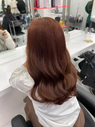 セミロング カラー ヘアアレンジ ダブルカラー特化💖 韓国ヘア💖りくのヘアスタイル