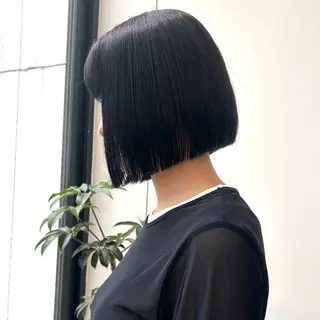 ミディアム カラー ボブ/くびれボブ/ 髪質改善/Ru-kaのヘアスタイル