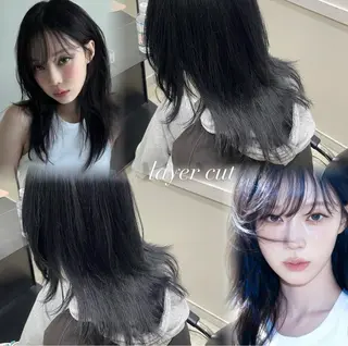 セミロング カラー 🇰🇷 韓国ヘア/ sumire 🫧のヘアスタイル