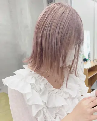 ミディアム カラー ブームボックス所属・🐝ハイトーンカラー hachi🐝のヘアスタイル