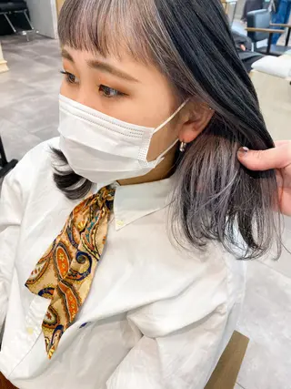 ミディアム カラー 韓国風スタイル 🍓MIZUKI🍓のヘアスタイル