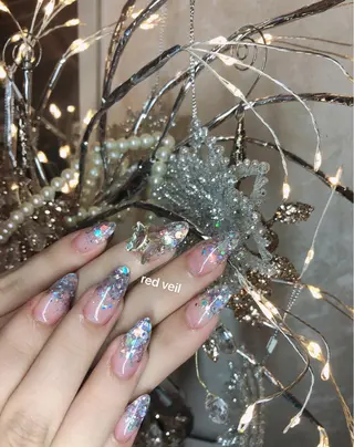 セミロング ネイル 長さ出し専門 nynaのネイルデザイン