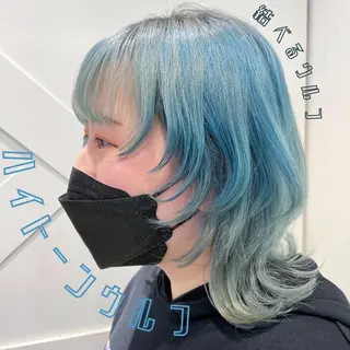 ミディアム カラー 🌺ウルフカット職人 新垣渚🐺のヘアスタイル