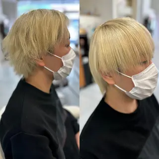 ショート パーマ 髪質改善/縮毛矯正 /ブリーチ矯正/岡部のヘアスタイル