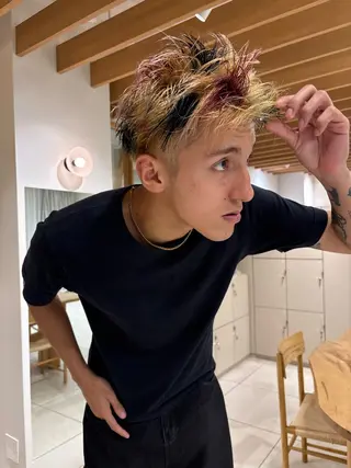 カラー メンズ アイブロウリフト/ 髪質改善カラー/みわのヘアスタイル