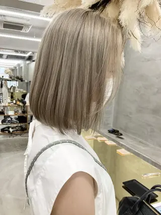 ミディアム カラー パーマ ヘアアレンジ メンズ ハイトーン/レイヤー 🌸さくらのヘアスタイル