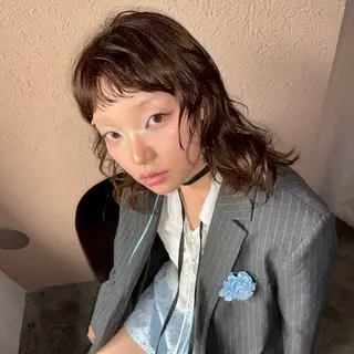 セミロング カジュアルパーマ/ 似合わせヘア/ショウのヘアスタイル