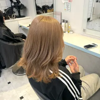 セミロング カラー 暖色🩷透明感カラー ♡Maika♡のヘアスタイル