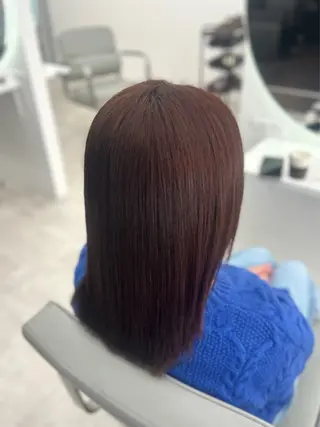 ミディアム カラー 武田 唯来のヘアスタイル