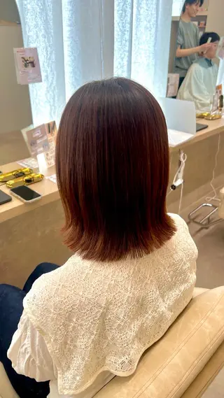 ミディアム カラー 山下 稚葉 艶髪/透明感カラーのヘアスタイル