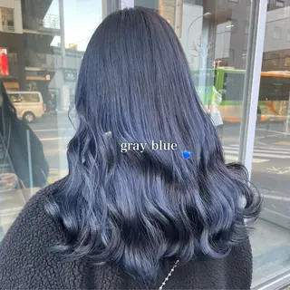ロング カラー 韓国っぽ♡寒色/暗髪 🫧MOEKA🦋のヘアスタイル