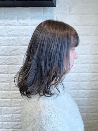 ミディアム カラー ヘアアレンジ 🌿‬ ܸAir 透明感🌱西村知佳のヘアスタイル