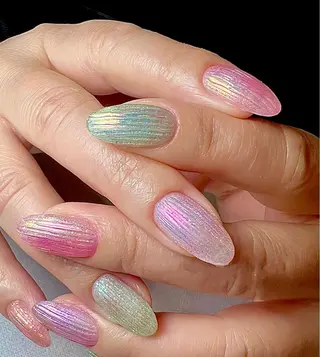 ネイル リボン、ガーリー パーツ放題専門店のネイルデザイン