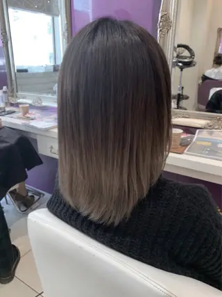 ミディアム カラー 農添 杏のヘアスタイル